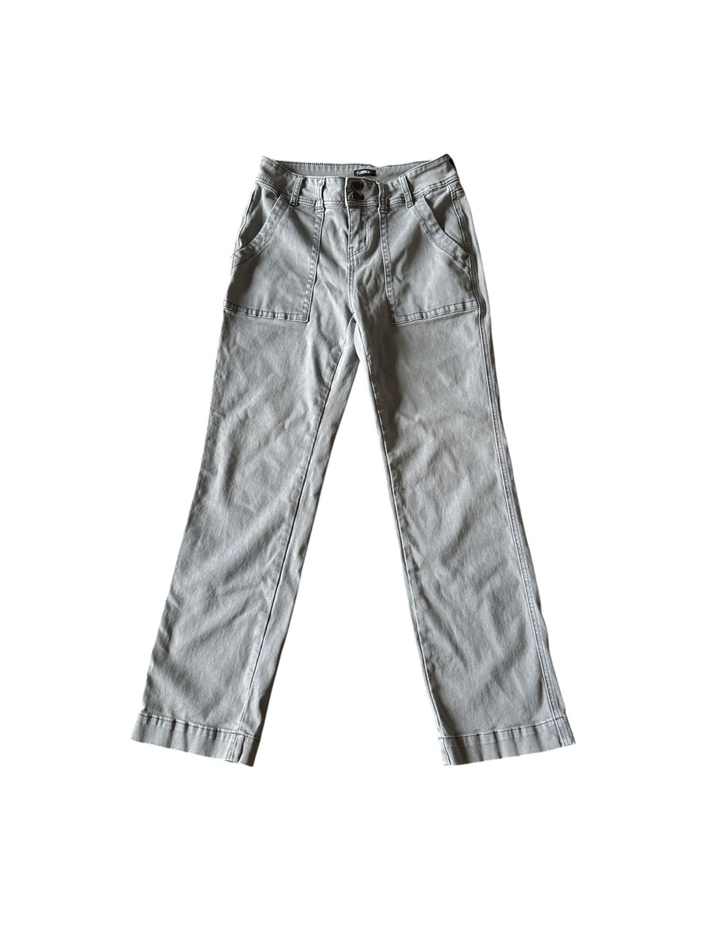 Women’s Gray Flamingals Straight-Leg Utility Pants